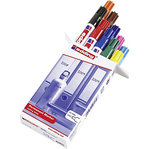 edding Permanentmarker edding 3000, nachfüllbar, 1,5-3 mm, sortiert von edding