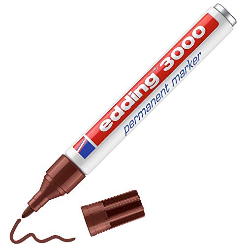edding 3000 Permanentmarker - braun - 1 Stift - Rund-Spitze 1,5-3 mm - schnell trocknender Permanent Marker - wasserfest, wischfest - für Karton, Kunststoff, Holz, Metall - Universalmarker edding 3000 Permanentmarker - braun - 1 Stift - Rund-Spitze 1,5-3 mm - schnell trocknender Permanent Marker - wasserfest, wischfest - für Karton, Kunststoff, Holz, Metall - Universalmarker von edding