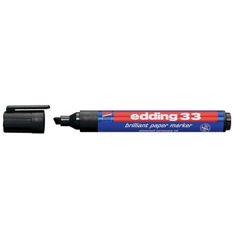 edding 33 brilliant papermarker schwarz 1-5 mm Schwarz von Edding