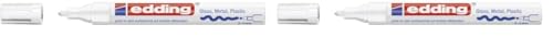 edding 4-750-9-049 Marker Malerei 750 mittlere Spitze Zeichnung Tinte lackiert blickdicht alle Arten Materialien robust Wärme 2 – 4 mm weiss (Packung mit 2) von edding