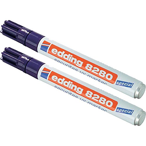 edding 4-8280100_2 Permanent-Marker, UV Marker, 2er Pack von edding