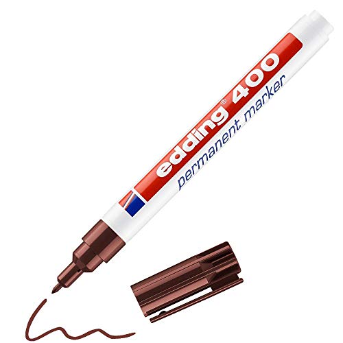 edding 400 Permanentmarker - braun - 1 Stift - feine Rundspitze 1 mm - wasserfest, schnell-trocknend - wischfest - für Karton, Kunststoff, Holz, Metall, Glas edding 400 Permanentmarker - braun - 1 Stift - feine Rundspitze 1 mm - wasserfest, schnell-trocknend - wischfest - für Karton, Kunststoff, Holz, Metall, Glas von edding