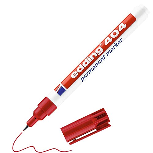 edding 404 Permanentmarker - rot - 1 Stift - extra-feine Rundspitze 0,75 mm - wasserfest, schnell-trocknend - wischfest - für Karton, Kunststoff, Holz, Metall, Glas edding 404 Permanentmarker - rot - 1 Stift - extra-feine Rundspitze 0,75 mm - wasserfest, schnell-trocknend - wischfest - für Karton, Kunststoff, Holz, Metall, Glas von edding