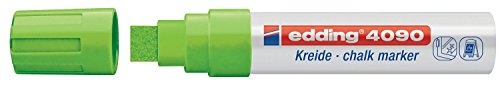 edding 4090 Window Marker, 4 - 15 mm (5er Vorteilspack, hellgrün) von edding
