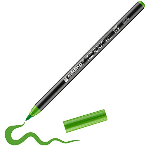 edding 4200 Porzellanpinselstift - hell-grün - 1 Stift - Pinselspitze 1-4 mm - Filzstift zum Beschriften, Dekorieren von Keramik, Porzellan - spülmaschinenfest, lichtechte Tinte, schnell trocknend edding 4200 Porzellanpinselstift - hell-grün - 1 Stift - Pinselspitze 1-4 mm - Filzstift zum Beschriften, Dekorieren von Keramik, Porzellan - spülmaschinenfest, lichtechte Tinte, schnell trocknend von edding