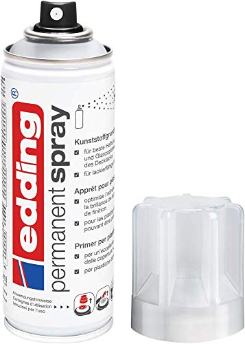 edding 5200 Permanent Spray Kunststoffgrundierung - 200 ml - Grundierung zur Vorbereitung von lackierfähigen Kunststoffoberflächen von edding