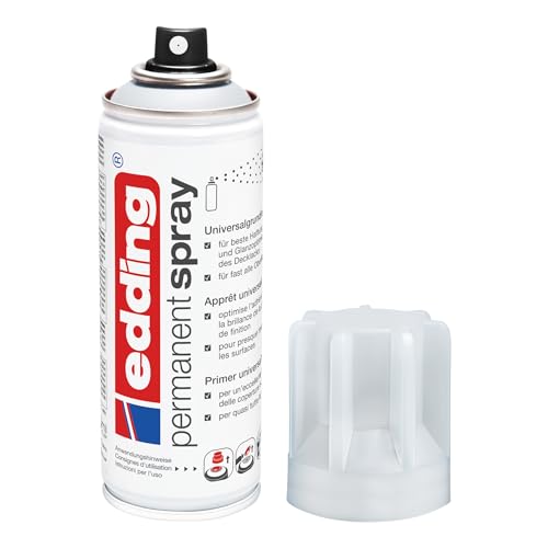 edding 5200 Permanent Spray Universalgrundierung - 200 ml - Grundierung zur Vorbereitung von lackierfähigen Oberflächen wie Glas, Metall, Holz, Keramik, Leinwand edding 5200 Permanent Spray Universalgrundierung - 200 ml - Grundierung zur Vorbereitung von lackierfähigen Oberflächen wie Glas, Metall, Holz, Keramik, Leinwand von edding