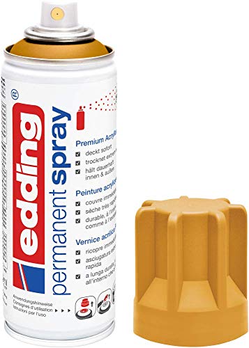 edding 5200 Permanent Spray - leuchtend Bernstein matt - 200 ml - Acryllack zum Lackieren und Dekorieren von Glas, Metall, Holz, Keramik, Kunststoff, Leinwand - Lackspray, Acrylspray, Farbspray edding 5200 Permanent Spray - leuchtend Bernstein matt - 200 ml - Acryllack zum Lackieren und Dekorieren von Glas, Metall, Holz, Keramik, Kunststoff, Leinwand - Lackspray, Acrylspray, Farbspray von edding