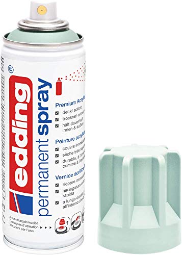 edding 5200 Permanent Spray - milde minze matt - 200 ml - Acryllack zum Lackieren und Dekorieren von Glas, Metall, Holz, Keramik, Kunststoff, Leinwand - Lackspray, Acrylspray, Farbspray edding 5200 Permanent Spray - milde minze matt - 200 ml - Acryllack zum Lackieren und Dekorieren von Glas, Metall, Holz, Keramik, Kunststoff, Leinwand - Lackspray, Acrylspray, Farbspray von edding