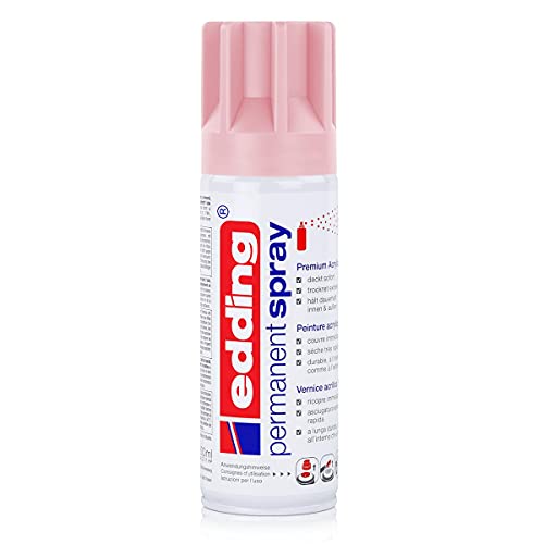 edding 5200 Permanent-Spray - pastell-rosa matt - 200 ml - Acryllack zum Lackieren und Dekorieren von Glas, Metall, Holz, Keramik, lackierb. Kunststoff, Leinwand, u. v. m. - Sprühfarbe edding 5200 Permanent-Spray - pastell-rosa matt - 200 ml - Acryllack zum Lackieren und Dekorieren von Glas, Metall, Holz, Keramik, lackierb. Kunststoff, Leinwand, u. v. m. - Sprühfarbe von edding