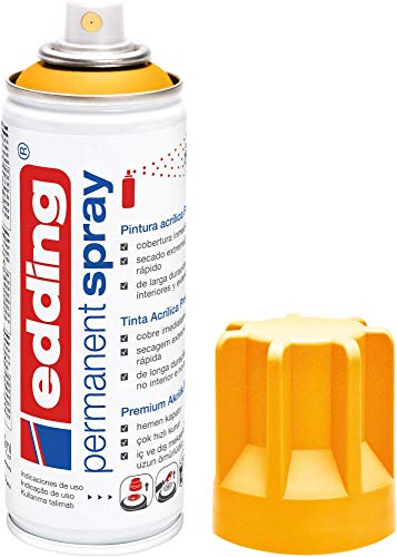 edding 5200 Permanent Spray - sonnengelb matt - 200 ml - Acryllack zum Lackieren und Dekorieren von Glas, Metall, Holz, Keramik, Kunststoff, Leinwand - Lackspray, Acrylspray, Farbspray edding 5200 Permanent Spray - sonnengelb matt - 200 ml - Acryllack zum Lackieren und Dekorieren von Glas, Metall, Holz, Keramik, Kunststoff, Leinwand - Lackspray, Acrylspray, Farbspray von edding