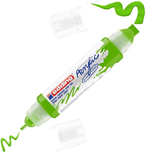 edding 5400 Acryl 3D Double Liner - gelb-grün - 1 Acrylfarbe Tube - Doppel-Spitze 2-3,5-10 mm - Acryl Farben zum Malen auf Leinwand, Malpapier und Holz - Acrylstifte wasserfest in Künstlerqualität edding 5400 Acryl 3D Double Liner - gelb-grün - 1 Acrylfarbe Tube - Doppel-Spitze 2-3,5-10 mm - Acryl Farben zum Malen auf Leinwand, Malpapier und Holz - Acrylstifte wasserfest in Künstlerqualität von edding