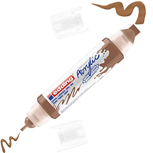 edding 5400 Acryl 3D Double Liner - haselnuss - 1 Acrylfarbe Tube - Doppel-Spitze 2-3,5-10 mm - Acryl Farben zum Malen auf Leinwand, Malpapier und Holz - Acrylstifte wasserfest in Künstlerqualität edding 5400 Acryl 3D Double Liner - haselnuss - 1 Acrylfarbe Tube - Doppel-Spitze 2-3,5-10 mm - Acryl Farben zum Malen auf Leinwand, Malpapier und Holz - Acrylstifte wasserfest in Künstlerqualität von edding