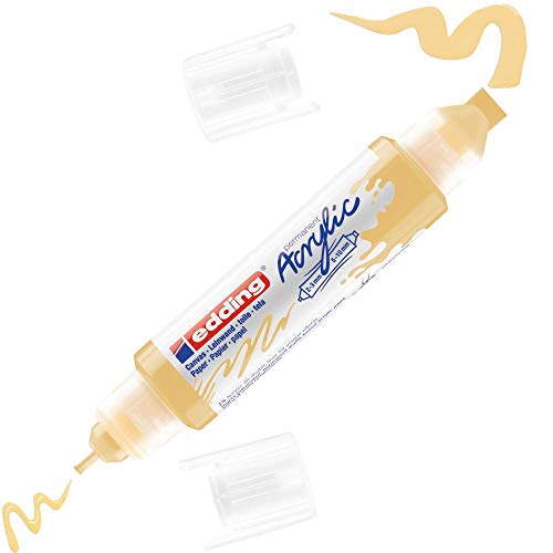 edding 5400 Acryl 3D Double Liner - pastell-gelb - 1 Acrylfarbe Tube - Doppel-Spitze 2-3,5-10mm - Acryl Farben zum Malen auf Leinwand, Malpapier, Holz - Acrylstifte wasserfest in Künstlerqualität edding 5400 Acryl 3D Double Liner - pastell-gelb - 1 Acrylfarbe Tube - Doppel-Spitze 2-3,5-10mm - Acryl Farben zum Malen auf Leinwand, Malpapier, Holz - Acrylstifte wasserfest in Künstlerqualität von edding