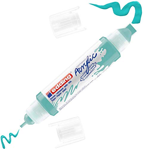 edding 5400 Acryl 3D Double Liner - türkis - 1 Acrylfarbe Tube - Doppel-Spitze 2-3,5-10 mm - Acryl Farben zum Malen auf Leinwand, Malpapier und Holz - Acrylstifte wasserfest in Künstlerqualität edding 5400 Acryl 3D Double Liner - türkis - 1 Acrylfarbe Tube - Doppel-Spitze 2-3,5-10 mm - Acryl Farben zum Malen auf Leinwand, Malpapier und Holz - Acrylstifte wasserfest in Künstlerqualität von edding