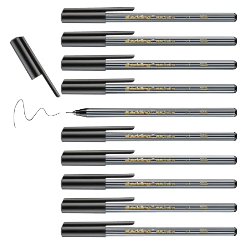 edding 55 - Fineliner - schwarz - 10 Stifte - 0,3 mm Spitze - Farbstift zum Schreiben, Malen, Unterstreichen, Illustrieren - für Kinder und Erwachsene, Schule, Homeoffice, Büro edding 55 - Fineliner - schwarz - 10 Stifte - 0,3 mm Spitze - Farbstift zum Schreiben, Malen, Unterstreichen, Illustrieren - für Kinder und Erwachsene, Schule, Homeoffice, Büro von edding