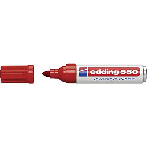 edding 550 Permanentmarker - rot - 1 Stift - Rundspitze 3-4 mm - wasserfest, schnell-trocknend - wischfest - für Karton, Kunststoff, Holz, Metall, Glas edding 550 Permanentmarker - rot - 1 Stift - Rundspitze 3-4 mm - wasserfest, schnell-trocknend - wischfest - für Karton, Kunststoff, Holz, Metall, Glas von edding