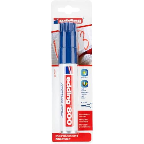 edding 800 Permanentmarker - blau - 1 Stift - Keil-Spitze 4-12 mm - für breite Markierungen - wasserfest, schnell-trocknend, wischfest - für Karton, Kunststoff, Holz, Metall, Glas edding 800 Permanentmarker - blau - 1 Stift - Keil-Spitze 4-12 mm - für breite Markierungen - wasserfest, schnell-trocknend, wischfest - für Karton, Kunststoff, Holz, Metall, Glas von edding