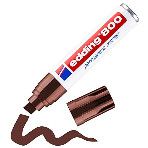 edding 800 Permanentmarker - braun - 1 Stift - Keil-Spitze 4-12 mm - für breite Markierungen - wasserfest, schnell-trocknend, wischfest - für Karton, Kunststoff, Holz, Metall, Glas edding 800 Permanentmarker - braun - 1 Stift - Keil-Spitze 4-12 mm - für breite Markierungen - wasserfest, schnell-trocknend, wischfest - für Karton, Kunststoff, Holz, Metall, Glas von edding