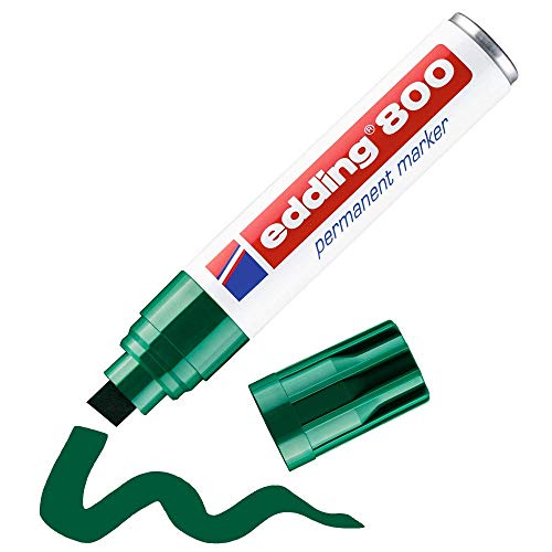 edding 800 Permanentmarker - grün - 1 Stift - Keil-Spitze 4-12 mm - für breite Markierungen - wasserfest, schnell-trocknend, wischfest - für Karton, Kunststoff, Holz, Metall, Glas edding 800 Permanentmarker - grün - 1 Stift - Keil-Spitze 4-12 mm - für breite Markierungen - wasserfest, schnell-trocknend, wischfest - für Karton, Kunststoff, Holz, Metall, Glas von edding