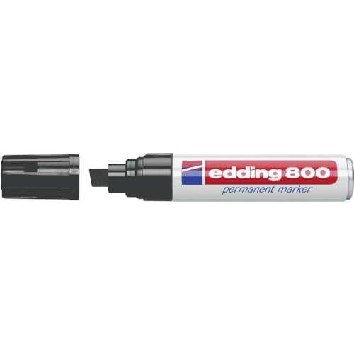 edding 800 Permanentmarker - schwarz - 1 Stift - Keil-Spitze 4-12 mm - für breite Markierungen - wasserfest, schnell-trocknend, wischfest - für Karton, Kunststoff, Holz, Metall, Glas edding 800 Permanentmarker - schwarz - 1 Stift - Keil-Spitze 4-12 mm - für breite Markierungen - wasserfest, schnell-trocknend, wischfest - für Karton, Kunststoff, Holz, Metall, Glas von edding