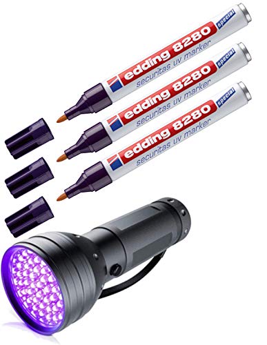 edding 8280 UV-Marker Rundspitze (3 Stück + 51 LED) von edding