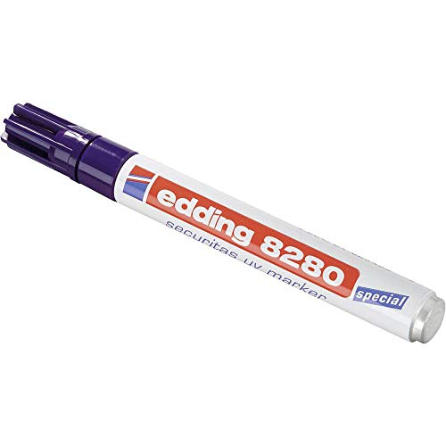 edding 8280 Securitas UV Marker - farblos - 1 Stift - Rundspitze 1,5-3 mm - Schwarzlichtmarker - zum versteckten Markieren von fast allen Materialien- unsichtbares Schreiben, Geheimstift, Geocaching edding 8280 Securitas UV Marker - farblos - 1 Stift - Rundspitze 1,5-3 mm - Schwarzlichtmarker - zum versteckten Markieren von fast allen Materialien- unsichtbares Schreiben, Geheimstift, Geocaching von edding