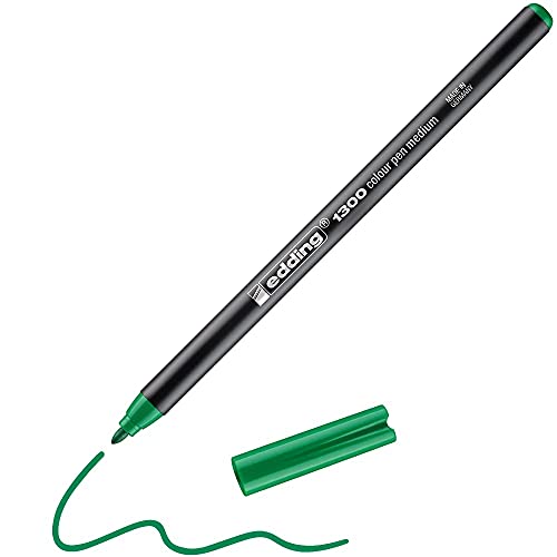 edding 1300 Fasermaler medium - blassgrün - 1 Stift - Rundspitze 2 mm - Filzstift zum Zeichnen und Schreiben - Filzstift für Schule, Mandala, Bullet Journal von edding