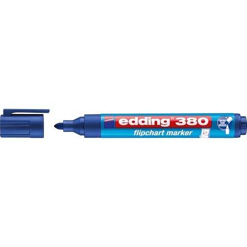 edding 380 Flipchart-Marker - blau - 1 Stift - Rundspitze 1,5-3 mm - Stift zum Schreiben, Zeichnen und Markieren auf Flipcharts - Tinte schlägt nicht durch Papier - trocknet nicht aus - farbintensiv edding 380 Flipchart-Marker - blau - 1 Stift - Rundspitze 1,5-3 mm - Stift zum Schreiben, Zeichnen und Markieren auf Flipcharts - Tinte schlägt nicht durch Papier - trocknet nicht aus - farbintensiv von edding