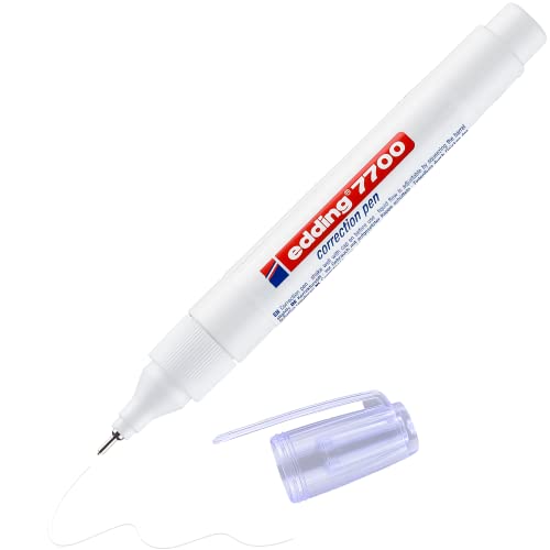 edding 7700 Korrekturstift - weiß - 1 Stift - Metallspitze 1-2 mm - Korrekturstift zum Korrigieren von handschriftlichen und gedruckten Texten - deckend, schnell trocknend edding 7700 Korrekturstift - weiß - 1 Stift - Metallspitze 1-2 mm - Korrekturstift zum Korrigieren von handschriftlichen und gedruckten Texten - deckend, schnell trocknend von edding