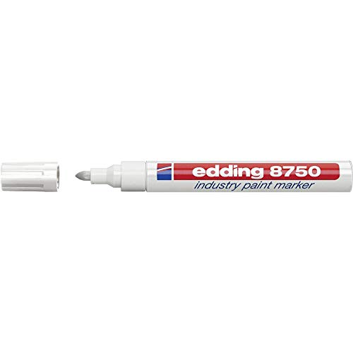 edding Lackmarker edding 8750 industry paint marker, 2-4 mm (1, weiß) von edding