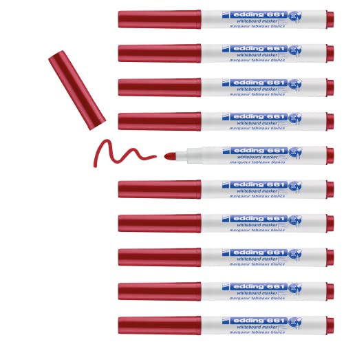 edding Marker für Whiteboard 661 rot Rundspitze 1-2 mm von edding