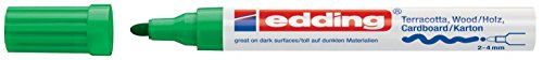 Edding 4000 Tintenmarker matt - 1 Marker - Rundspitze 2-4 mm - grün - zum Beschriften und Dekorieren auf rauen, dunklen oder porösen Oberflächen - ideal für Terrakotta, Karton, Holz Edding 4000 Tintenmarker matt - 1 Marker - Rundspitze 2-4 mm - grün - zum Beschriften und Dekorieren auf rauen, dunklen oder porösen Oberflächen - ideal für Terrakotta, Karton, Holz von edding
