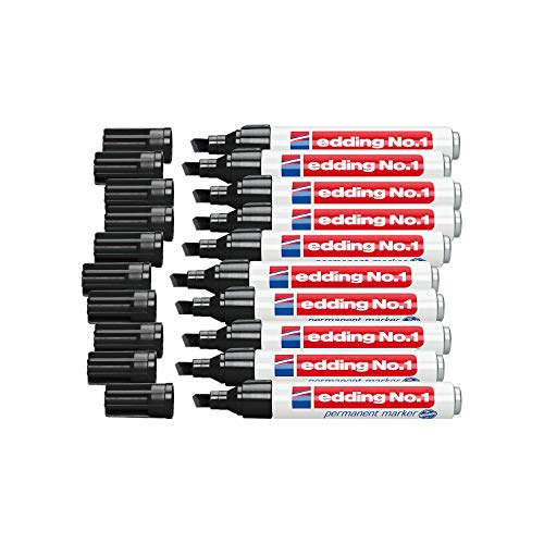 edding No. 1 permanent Marker, versch. Farben schwarz 10 edding No. 1 permanent Marker, versch. Farben schwarz 10 von edding