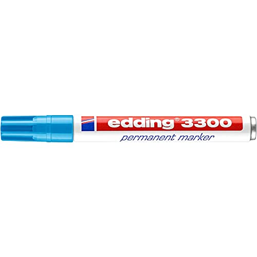 edding Permanentmarker edding 3300, nachfüllbar, 1-5 mm, hellblau von edding