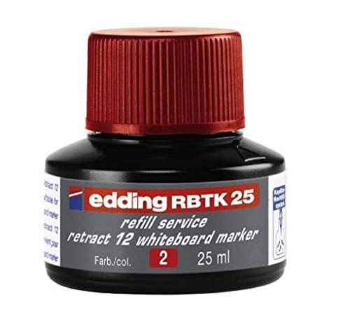 edding RBTK 25 Nachfülltinte - rot - 25 ml - mit Kapillarsystem, ideal zum sauberen und unkomplizierten Nachfüllen des edding whiteboard marker retract 12 edding RBTK 25 Nachfülltinte - rot - 25 ml - mit Kapillarsystem, ideal zum sauberen und unkomplizierten Nachfüllen des edding whiteboard marker retract 12 von edding