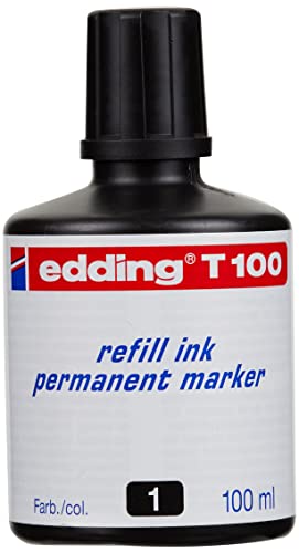 edding T 100 Nachfülltinte Permanentmarker - schwarz - 100ml - mit Tropfendosiersystem, zum schnellen Nachfüllen fast aller edding Permanentmarker edding T 100 Nachfülltinte Permanentmarker - schwarz - 100ml - mit Tropfendosiersystem, zum schnellen Nachfüllen fast aller edding Permanentmarker von edding