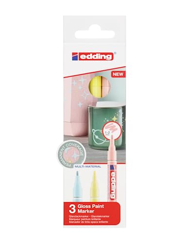 edding e-751/3 S CR paint marker pastell sort. von edding