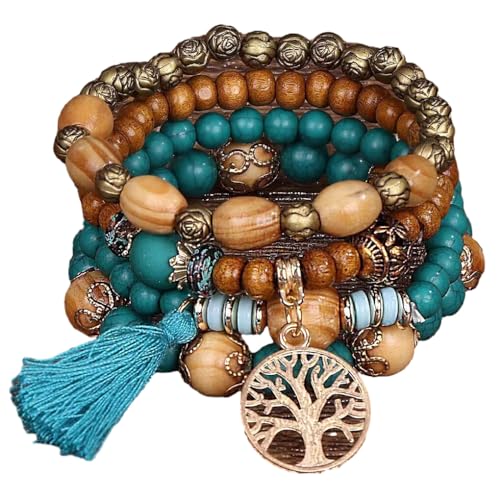 eexuujkl 4er Pack Holzperlen Armband Set, Eleganz und Schönheit, Geschenk für Ihre Lieben, Perlenarmband, Armreif, Geschenkoptionen, Malachitgrün eexuujkl 4er Pack Holzperlen Armband Set, Eleganz und Schönheit, Geschenk für Ihre Lieben, Perlenarmband, Armreif, Geschenkoptionen, Malachitgrün von eexuujkl