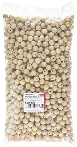 Basteln mit Holz - Roh-Holzkugeln 10mm, mit Bohrung Loch-Ø 2,5mm, 1000 Stück Basteln mit Holz - Roh-Holzkugeln 10mm, mit Bohrung Loch-Ø 2,5mm, 1000 Stück von efco