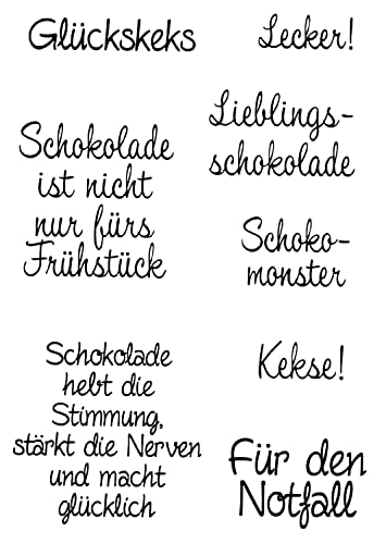 Clear Stamps "Glückskeks", 8-teilig von efco