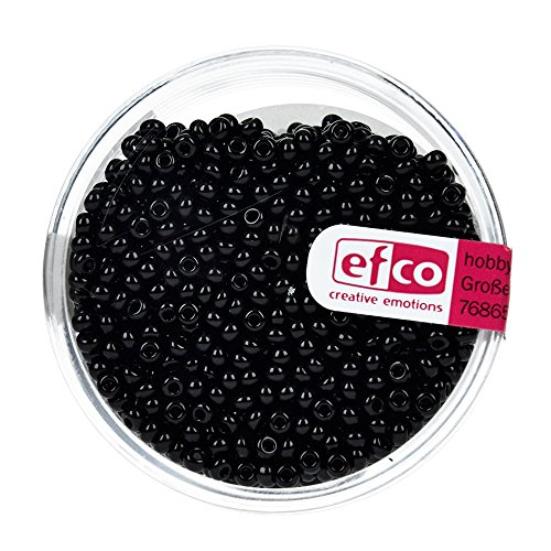 EFCO 1022689 2.6 mm 17 g Indianerperlen opak, Schwarz von efco