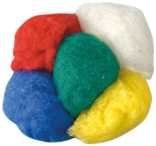 EFCO 50 g Wolle zum Filzen in Basic Assorted Colors, Basis Mix, 18x12x10 cm von efco