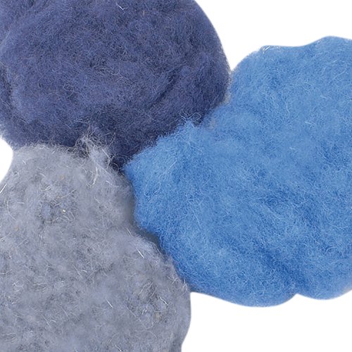 EFCO 50 g Wolle zum Filzen in Blau Assorted von efco