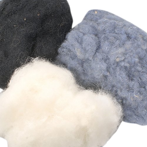 EFCO 50 g Wolle zum Filzen in Schwarz Mix, 18x12x10 cm von efco
