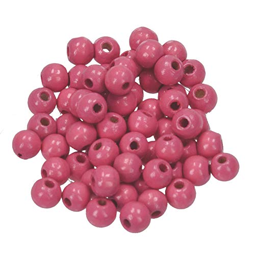 EFCO 6 mm 110-Stück Holzperlen, helles Pink von efco