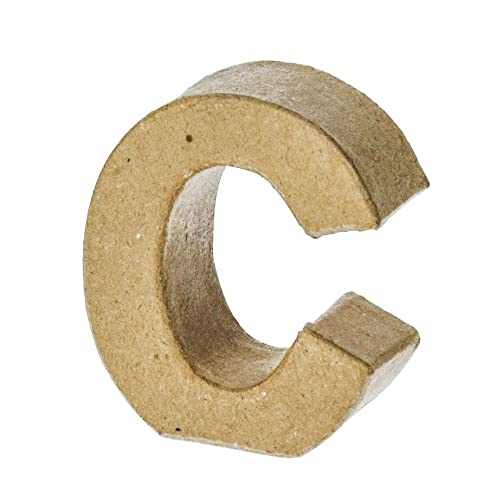 EFCO - PappArt Buchstabe - C - Höhe ca. 5 cm Breit 4,5 cm Tiefe ca. 2 cm von efco