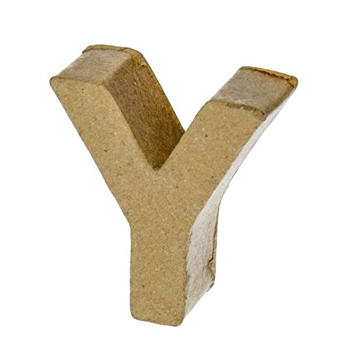 EFCO - PappArt Buchstabe - Y - Höhe ca. 5 cm Breit 4,8 cm Tiefe ca. 2 cm von efco