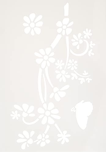 Efco Schablone Blüten / 3 Motive DIN A 5, Kunststoff, durchsichtig, 21 x 15 x 1 cm von efco