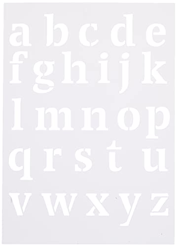 Efco Schablone mit Kleinbuchstaben-Motiv, 26 Designs, aus Kunststoff, transparent, DIN A5 von efco